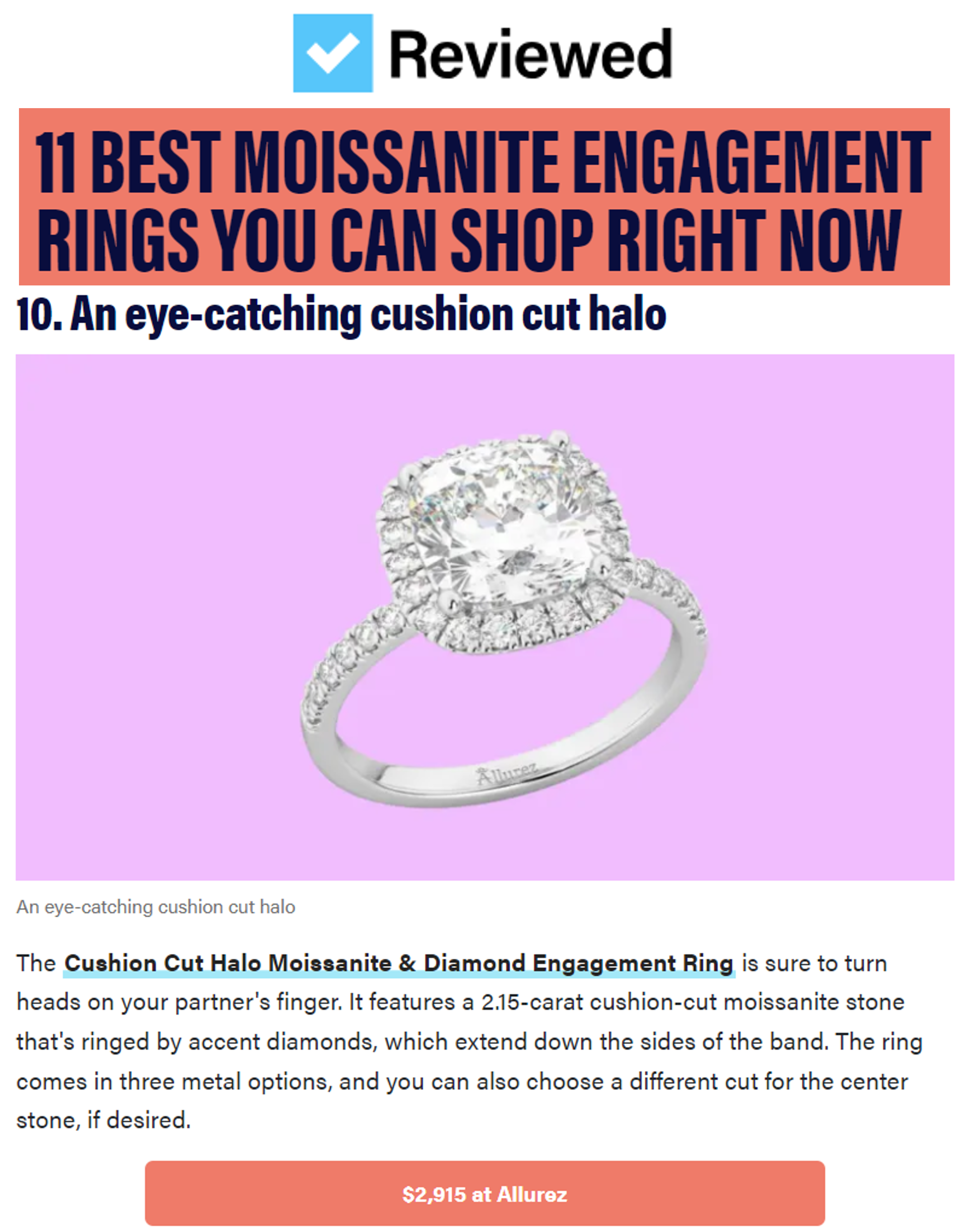 11 BEST MOISSANITE ENGAGEMENT RINGS YOU CAN SHOP RIGHT NOW